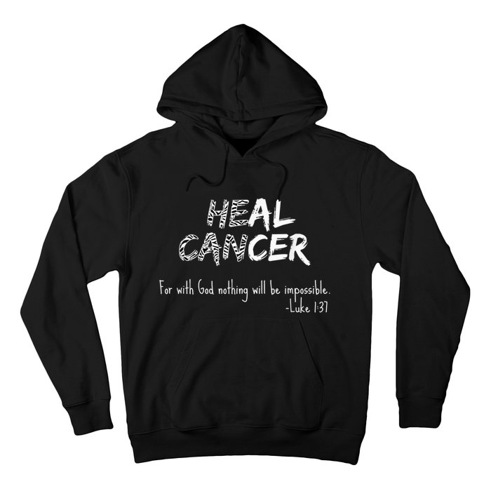 He Can Heal Cancer Christian / Zebra Print Rare Cancers Hoodie