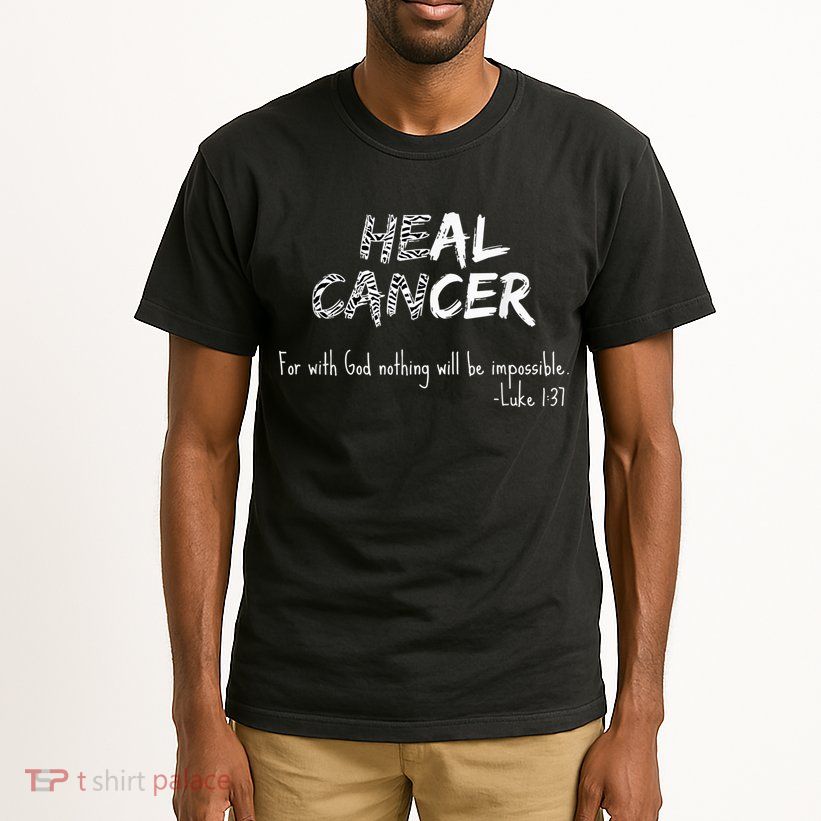 He Can Heal Cancer Christian / Zebra Print Rare Cancers Tall T-Shirt