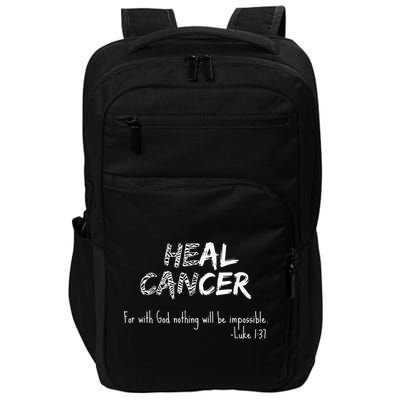 He Can Heal Cancer Christian / Zebra Print Rare Cancers Impact Tech Backpack