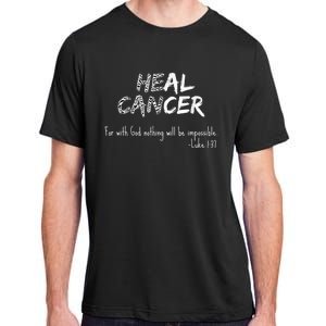 He Can Heal Cancer Christian / Zebra Print Rare Cancers Adult ChromaSoft Performance T-Shirt