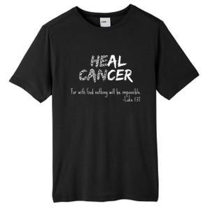 He Can Heal Cancer Christian / Zebra Print Rare Cancers Tall Fusion ChromaSoft Performance T-Shirt