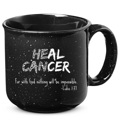 He Can Heal Cancer Christian / Zebra Print Rare Cancers 15oz Campfire Ceramic Mug