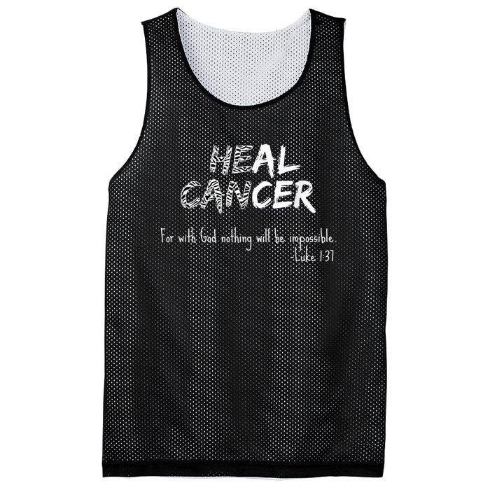 He Can Heal Cancer Christian / Zebra Print Rare Cancers Mesh Reversible Basketball Jersey Tank