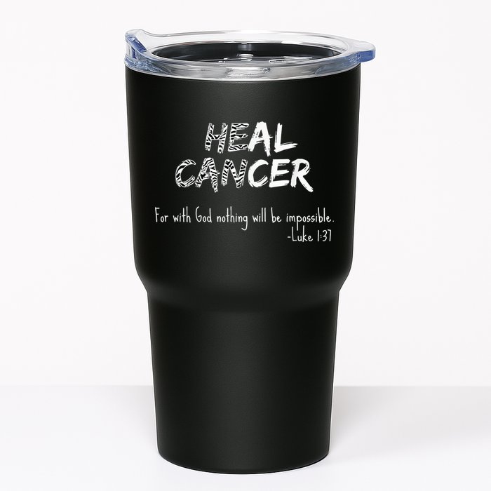 He Can Heal Cancer Christian / Zebra Print Rare Cancers Tumbler