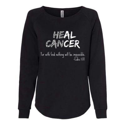 He Can Heal Cancer Christian / Zebra Print Rare Cancers Womens California Wash Sweatshirt