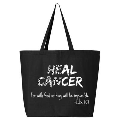 He Can Heal Cancer Christian / Zebra Print Rare Cancers 25L Jumbo Tote
