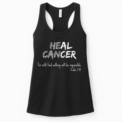 He Can Heal Cancer Christian / Zebra Print Rare Cancers Womens Tank Top