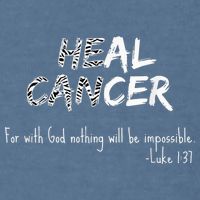 He Can Heal Cancer Christian / Zebra Print Rare Cancers Garment-Dyed Sweatshirt