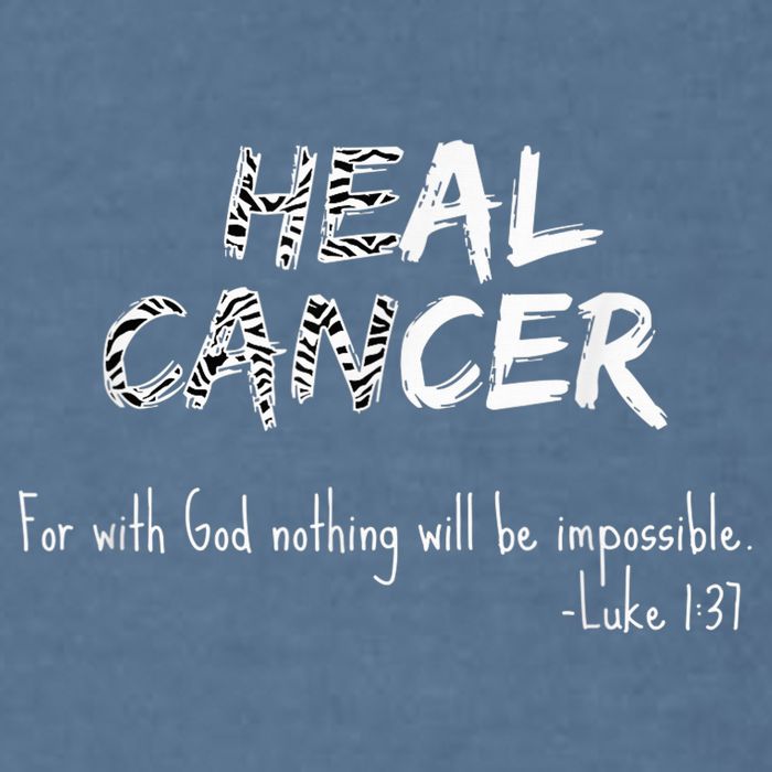 He Can Heal Cancer Christian / Zebra Print Rare Cancers Garment-Dyed Sweatshirt