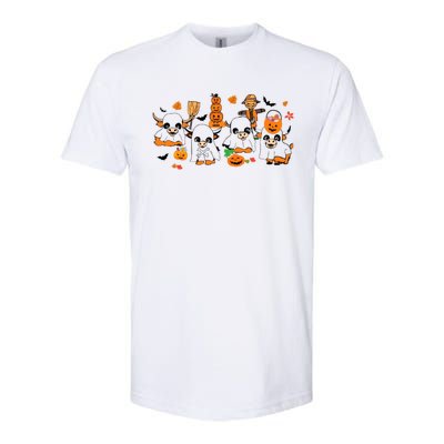 Highland Cow Halloween Fall Western Halloween Softstyle CVC T-Shirt