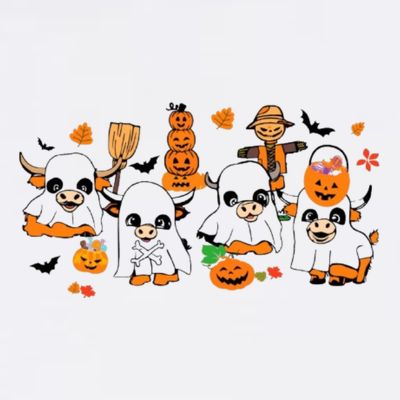 Highland Cow Halloween Fall Western Halloween T-Shirt