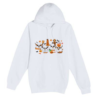 Highland Cow Halloween Fall Western Halloween Premium Pullover Hoodie