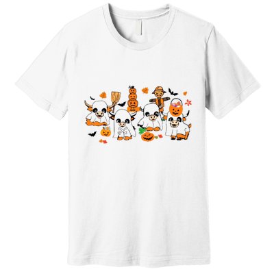 Highland Cow Halloween Fall Western Halloween Premium T-Shirt