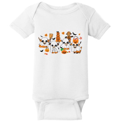 Highland Cow Halloween Fall Western Halloween Baby Bodysuit