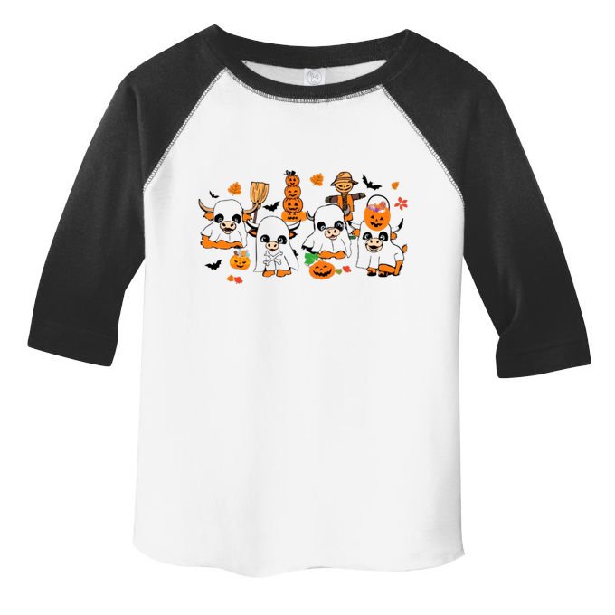 Highland Cow Halloween Fall Western Halloween Toddler Fine Jersey T-Shirt