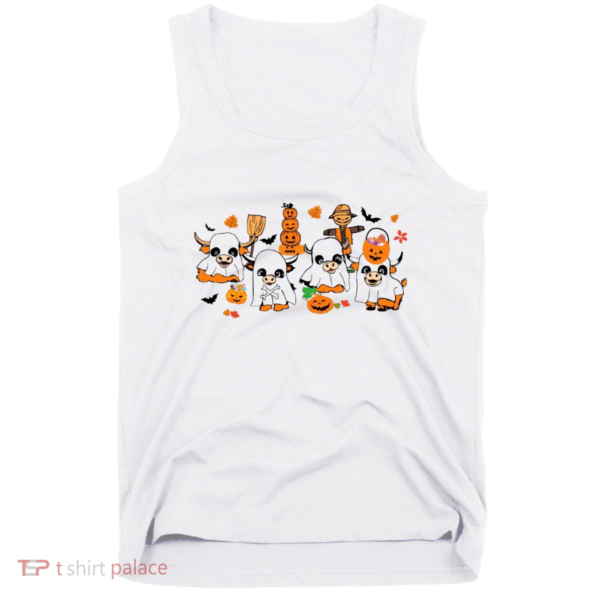 Highland Cow Halloween Fall Western Halloween Tank Top
