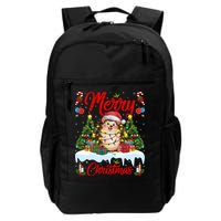 Hedgehog Christmas Hedgehog Xmas Tree Lighting Santa Hat Backpack