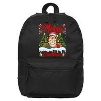 Hedgehog Christmas Hedgehog Xmas Tree Lighting Santa Hat 16 in Basic Backpack