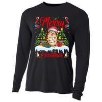 Hedgehog Christmas Hedgehog Xmas Tree Lighting Santa Hat Cooling Performance Long Sleeve Crew