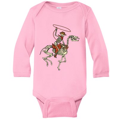 Halloween Cowboy Horse Skeleton Costume Boy Baby Long Sleeve Bodysuit