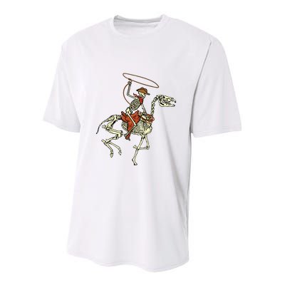 Halloween Cowboy Horse Skeleton Costume Boy Youth Performance Sprint T-Shirt