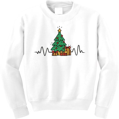 Heartbeat Christmas Holiday Kids Sweatshirt