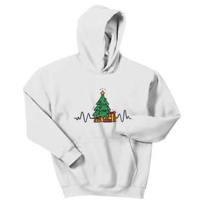 Heartbeat Christmas Holiday Kids Hoodie