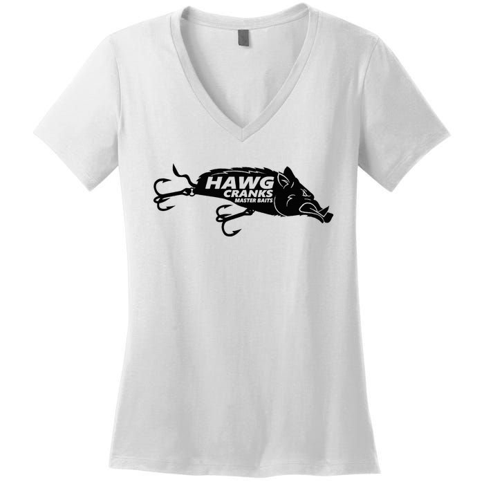 Hawg Cranks Women's V-Neck T-Shirt