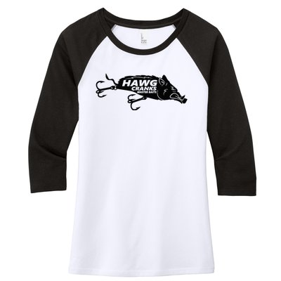 Hawg Cranks Women's Tri-Blend 3/4-Sleeve Raglan Shirt