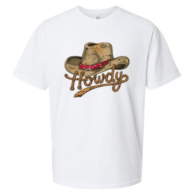 Howdy Cowboy Hat Funny Western Rodeo Sueded Cloud Jersey T-Shirt