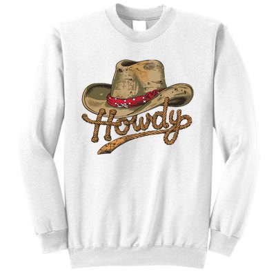 Howdy Cowboy Hat Funny Western Rodeo Sweatshirt