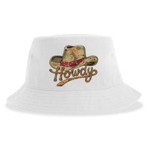 Howdy Cowboy Hat Funny Western Rodeo Sustainable Bucket Hat