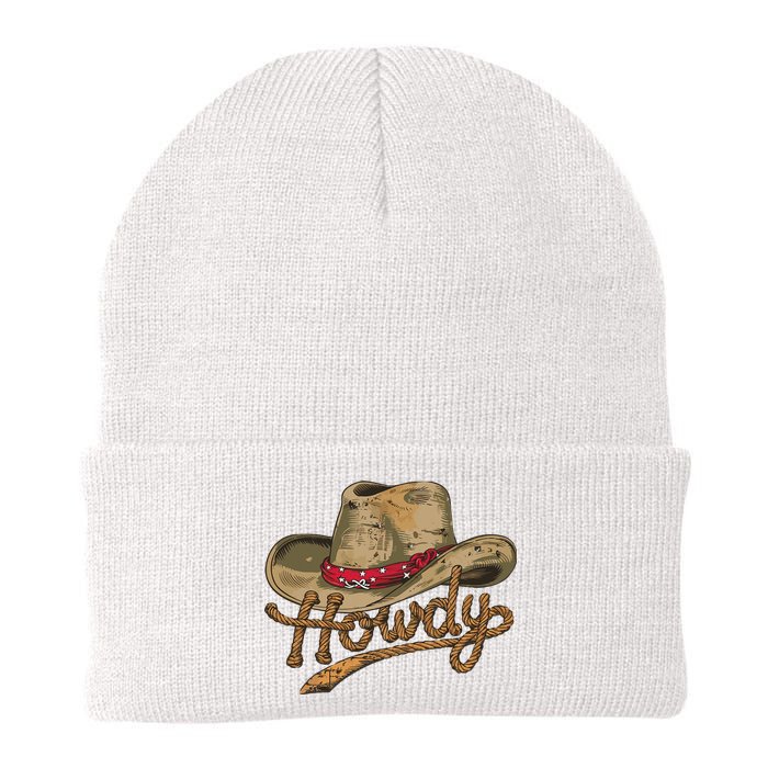 Howdy Cowboy Hat Funny Western Rodeo Knit Cap Winter Beanie