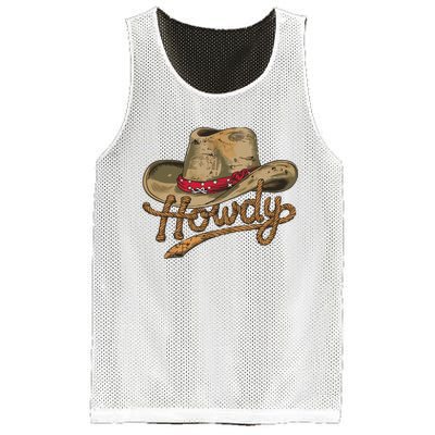 Howdy Cowboy Hat Funny Western Rodeo Mesh Reversible Basketball Jersey Tank