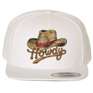 Howdy Cowboy Hat Funny Western Rodeo Wool Snapback Cap