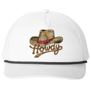 Howdy Cowboy Hat Funny Western Rodeo Snapback Five-Panel Rope Hat