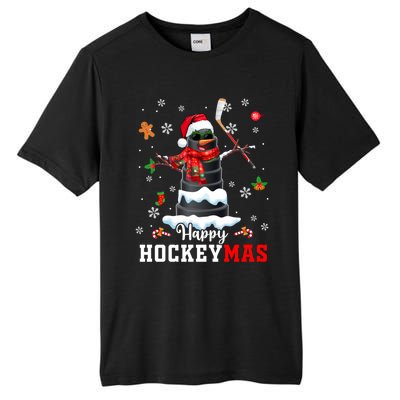 Happy Christmas Hockey Snow Sunglasses Xmas Player Gift Tall Fusion ChromaSoft Performance T-Shirt