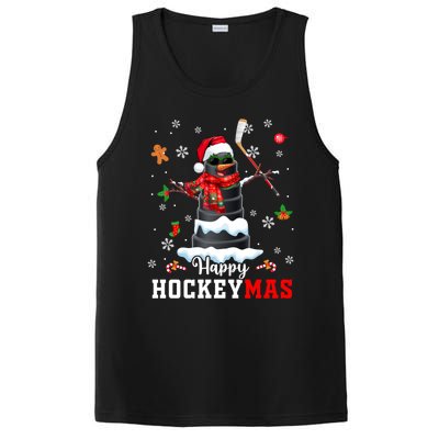 Happy Christmas Hockey Snow Sunglasses Xmas Player Gift PosiCharge Competitor Tank