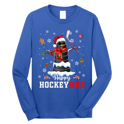 Happy Christmas Hockey Snow Sunglasses Xmas Player Gift Long Sleeve Shirt