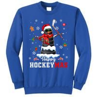 Happy Christmas Hockey Snow Sunglasses Xmas Player Gift Sweatshirt