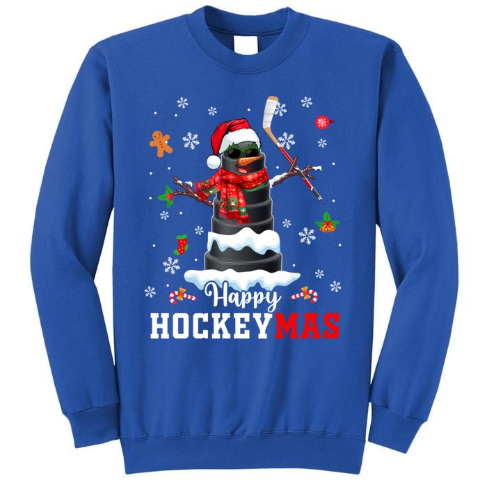 Happy Christmas Hockey Snow Sunglasses Xmas Player Gift Sweatshirt