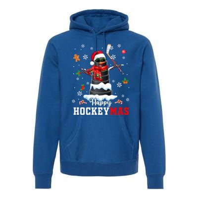 Happy Christmas Hockey Snow Sunglasses Xmas Player Gift Premium Hoodie