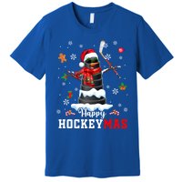 Happy Christmas Hockey Snow Sunglasses Xmas Player Gift Premium T-Shirt