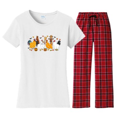 Hallowen Chicken Women's Flannel Pajama Set