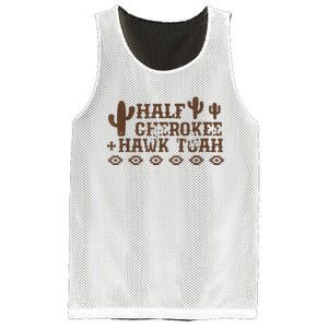 Half Cherokee Hawk Tush Funny Native American Pride Indians Mesh Reversible Basketball Jersey Tank