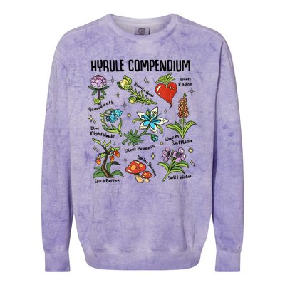 Hyrule Compendium Hyrule Floral Plants Colorblast Crewneck Sweatshirt