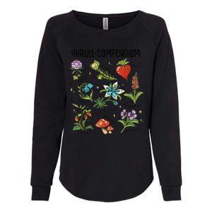 Hyrule Compendium Hyrule Floral Plants Womens California Wash Sweatshirt