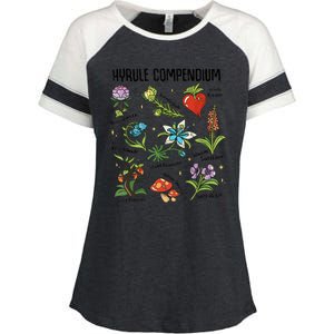 Hyrule Compendium Hyrule Floral Plants Enza Ladies Jersey Colorblock Tee