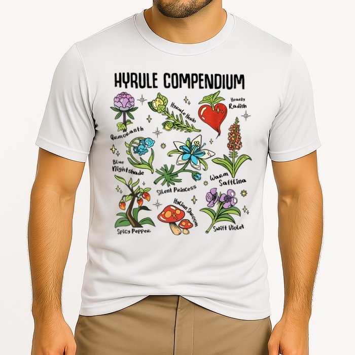 Hyrule Compendium Hyrule Floral Plants Cooling Performance Crew T-Shirt