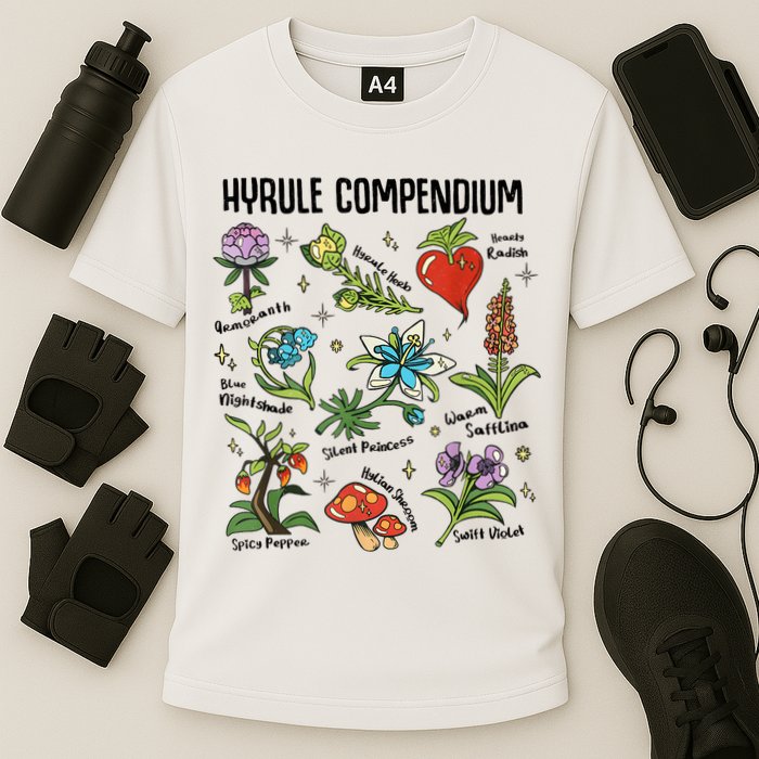 Hyrule Compendium Hyrule Floral Plants Cooling Performance Crew T-Shirt